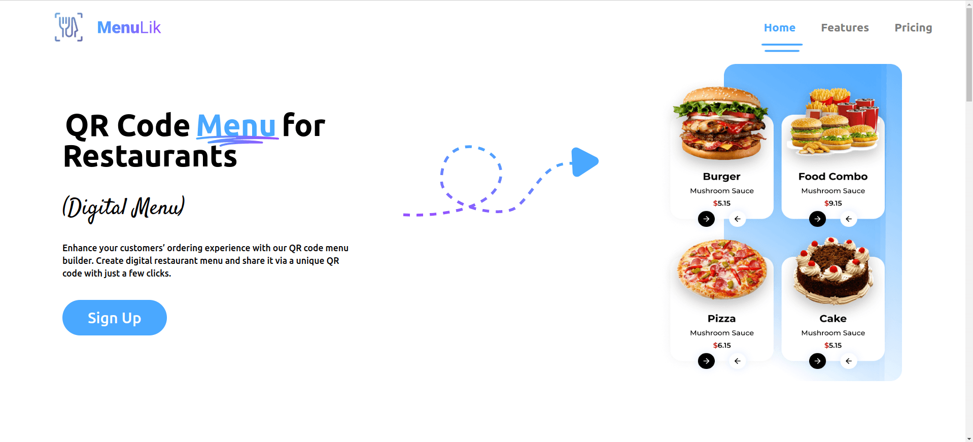 MenuLik Web App project